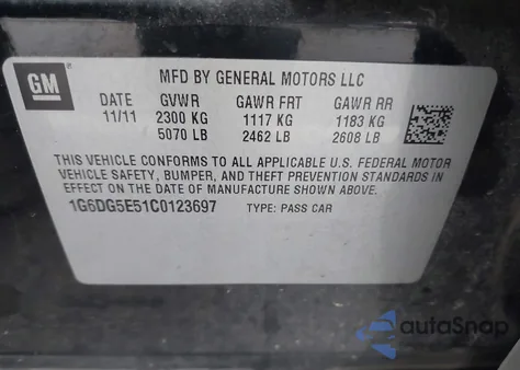 2012 Cadillac Cts Luxury from USA, damaged, VIN 1G6DG5E51C0123697